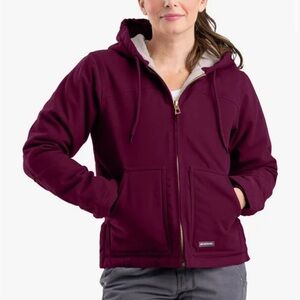Berne Sherpa-Lined Duck Hooded Jacket Women’s Size Large Pink NWT